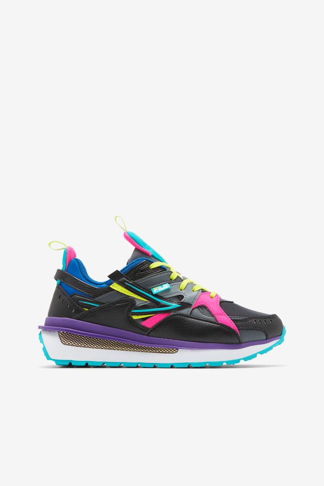 Fila Sandenal Trainers Black/Pink/Blue - Womens - 40926MHKS